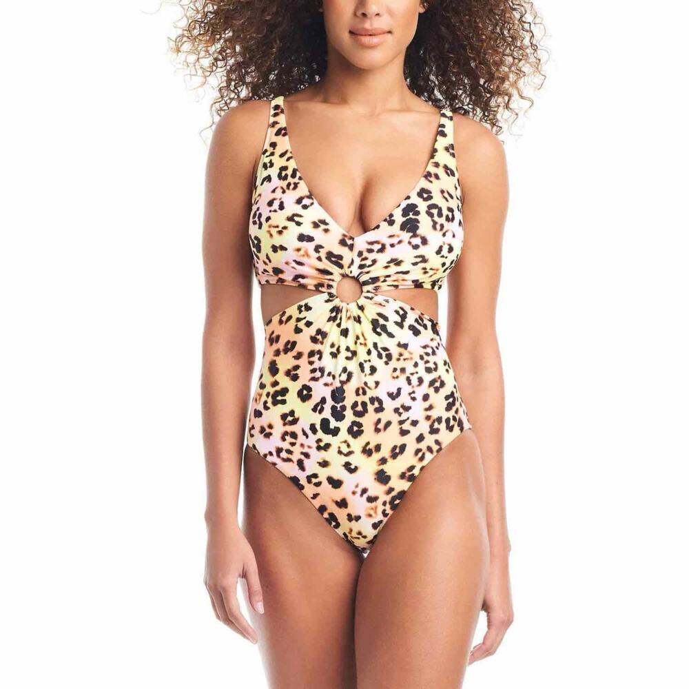 Bar Ill Animal-Print O-Ring Monokini Swimsuit Size Large